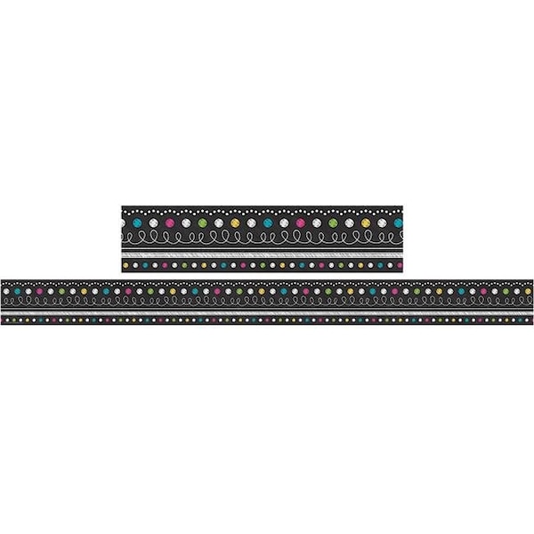 Teacher Created Resources Teacher Created Resources TCR5619-6 Chalkboard Brights Straight Border Trim - Pack of 6 TCR5619-6 - main